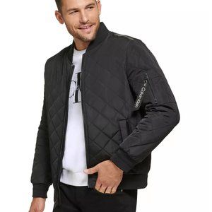 Calvin Klein Men's Jacket Black With Arm Pocket Zipper Nwt